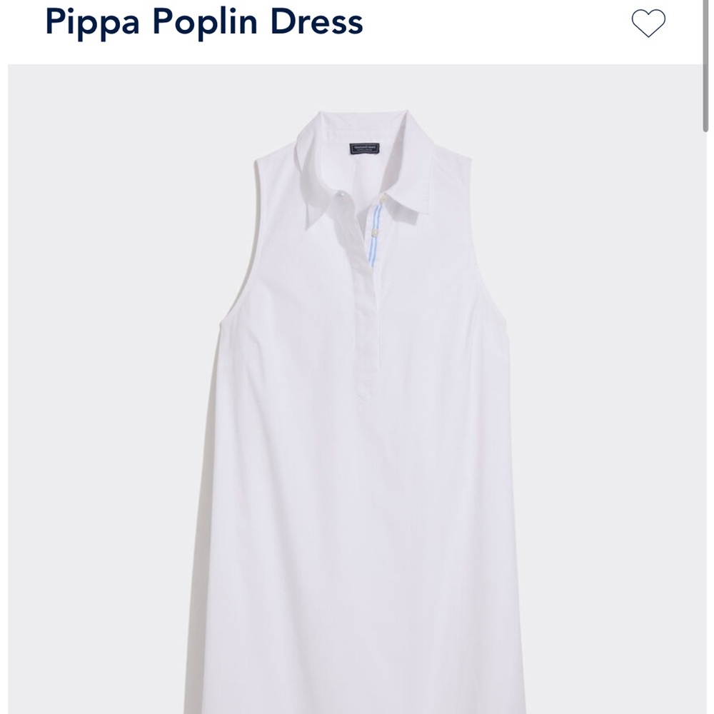 Vineyard Vines White Sleeveless Dress with Blue Accents